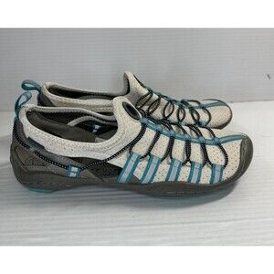 Jambu White and Blue Sandals